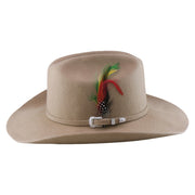 No. 910 Wool Felt Western Cowboy Hat with Feather and Buckle