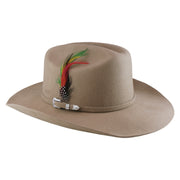 No. 910 Wool Felt Western Cowboy Hat with Feather and Buckle