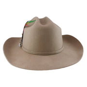 No. 910 Wool Felt Western Cowboy Hat with Feather and Buckle