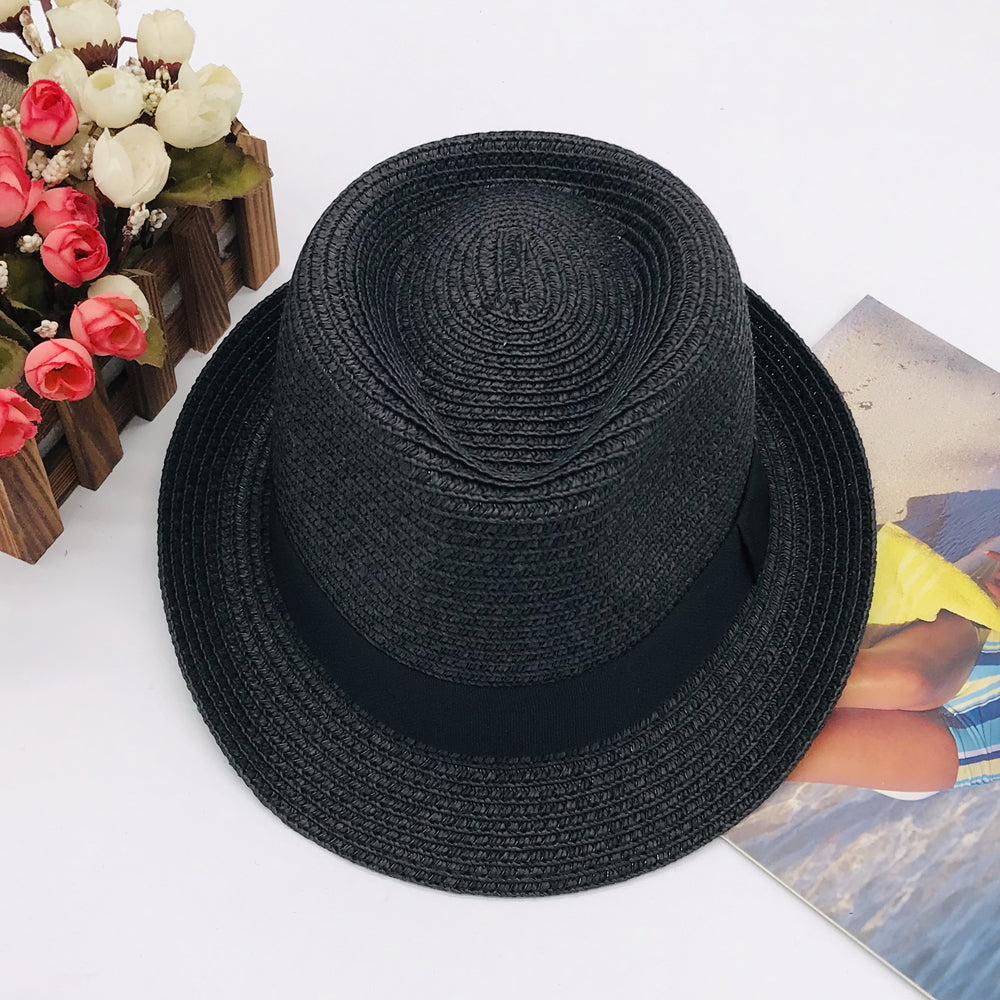 Parent-child hat kids new Paper straw hat sunhat beach braid kids hat summer men's hat
