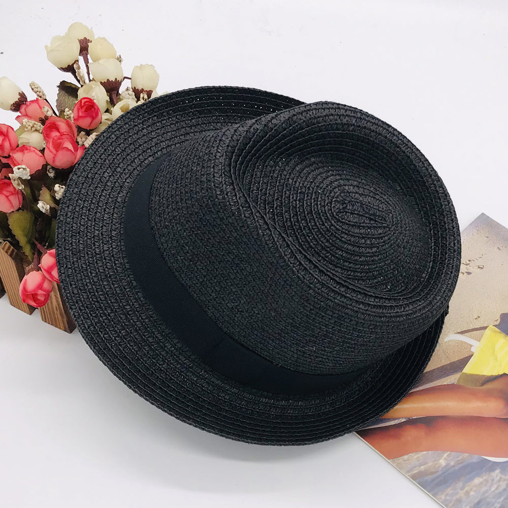 Parent-child hat kids new Paper straw hat sunhat beach braid kids hat summer men's hat