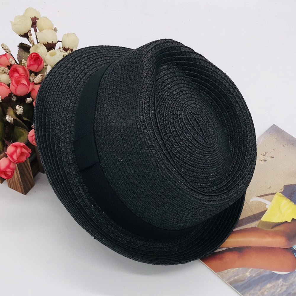 Parent-child hat kids new Paper straw hat sunhat beach braid kids hat summer men's hat
