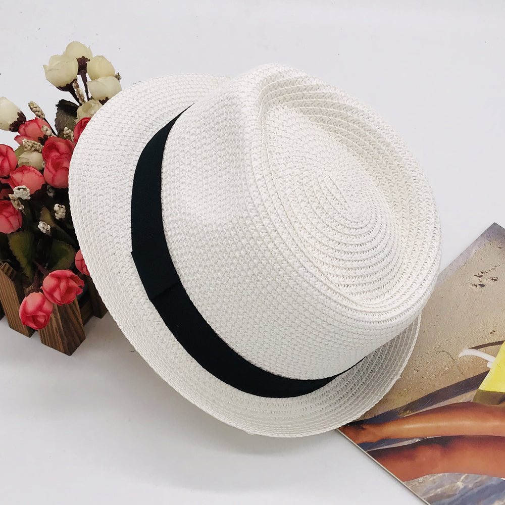 Parent-child hat kids new Paper straw hat sunhat beach braid kids hat summer men's hat