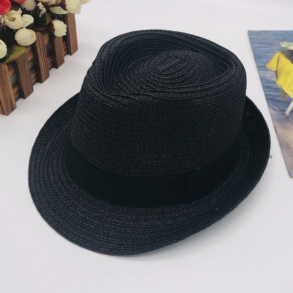 Parent-child hat kids new Paper straw hat sunhat beach braid kids hat summer men's hat