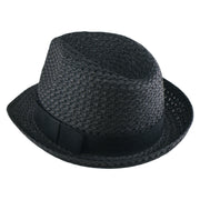 No. 93 Paper Braid Trilby Fedora with Ribbon Band