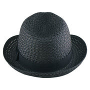 No. 93 Paper Braid Trilby Fedora with Ribbon Band