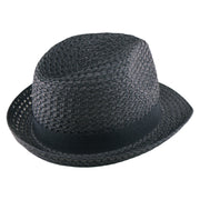 No. 93 Paper Braid Trilby Fedora with Ribbon Band