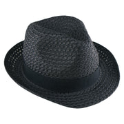 No. 93 Paper Braid Trilby Fedora with Ribbon Band
