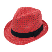 No. 93 Paper Braid Trilby Fedora with Ribbon Band