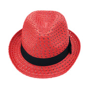 No. 93 Paper Braid Trilby Fedora with Ribbon Band