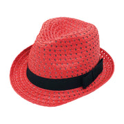 No. 93 Paper Braid Trilby Fedora with Ribbon Band