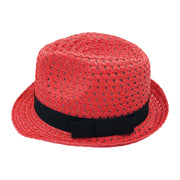 No. 93 Paper Braid Trilby Fedora with Ribbon Band