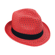 No. 93 Paper Braid Trilby Fedora with Ribbon Band