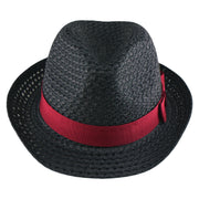 No. 93 Paper Braid Trilby Fedora with Ribbon Band