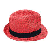 No. 93 Paper Braid Trilby Fedora with Ribbon Band