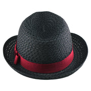 No. 93 Paper Braid Trilby Fedora with Ribbon Band
