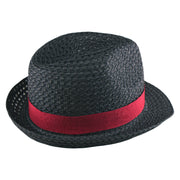 No. 93 Paper Braid Trilby Fedora with Ribbon Band