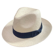 No. 949 Paper Straw Fedora Hat with Grosgrain Bow Band