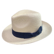 No. 949 Paper Straw Fedora Hat with Grosgrain Bow Band