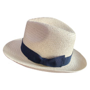 No. 949 Paper Straw Fedora Hat with Grosgrain Bow Band