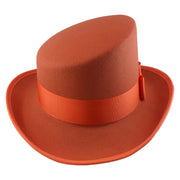 No. 904 Polyester Slanted Top Hat with Grosgrain Band