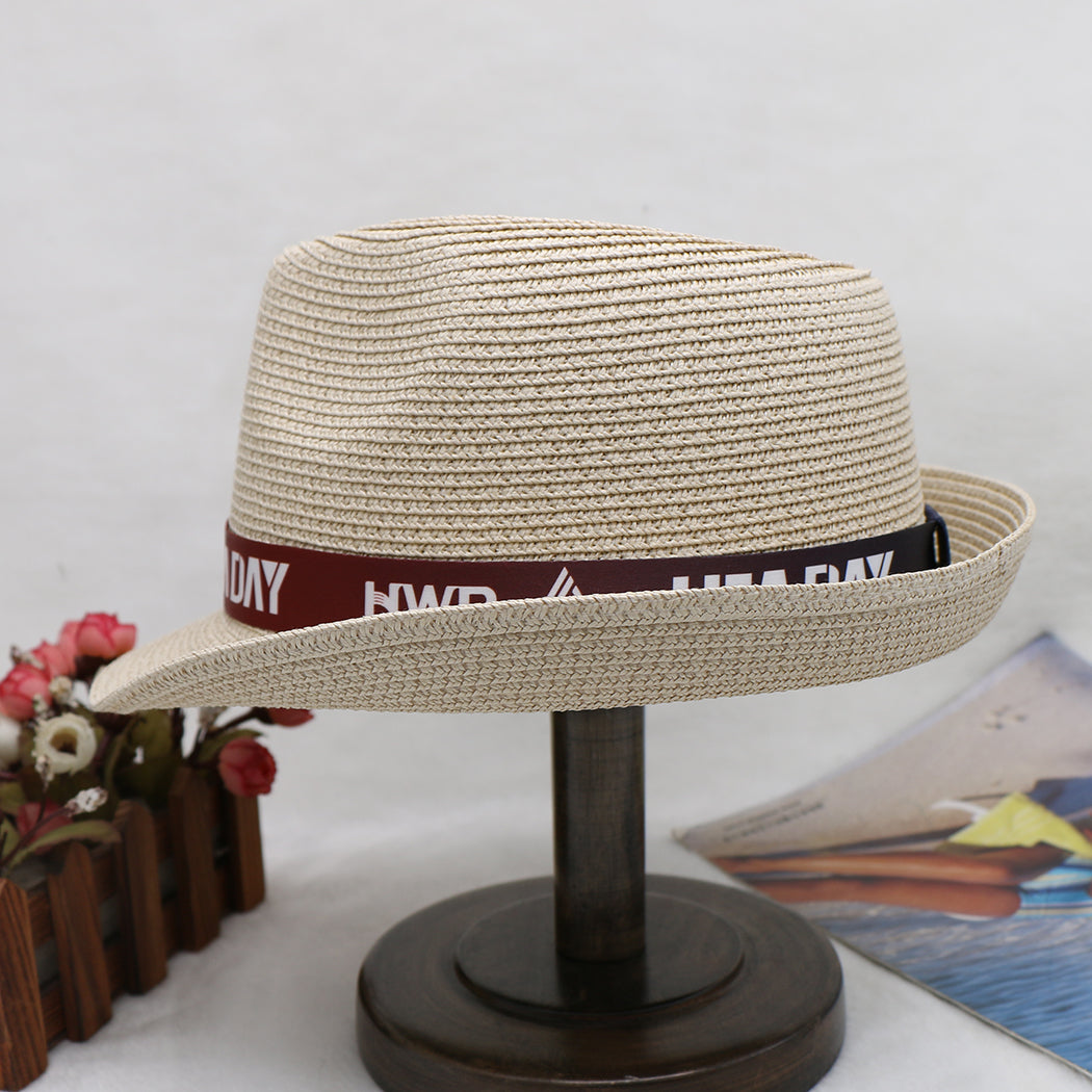 Parent-child hat kids new Paper straw hat sunhat beach braid kids hat summer men's hat