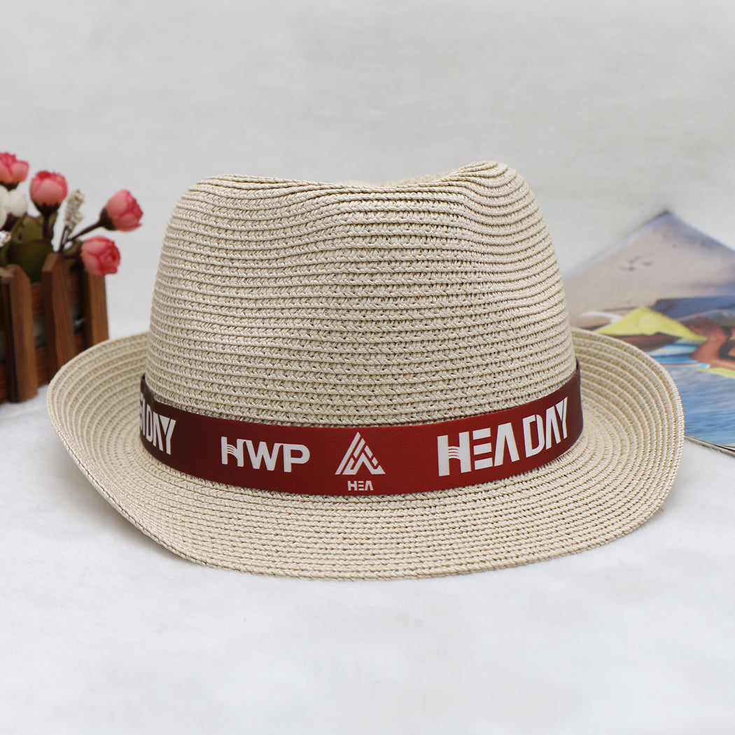 Parent-child hat kids new Paper straw hat sunhat beach braid kids hat summer men's hat