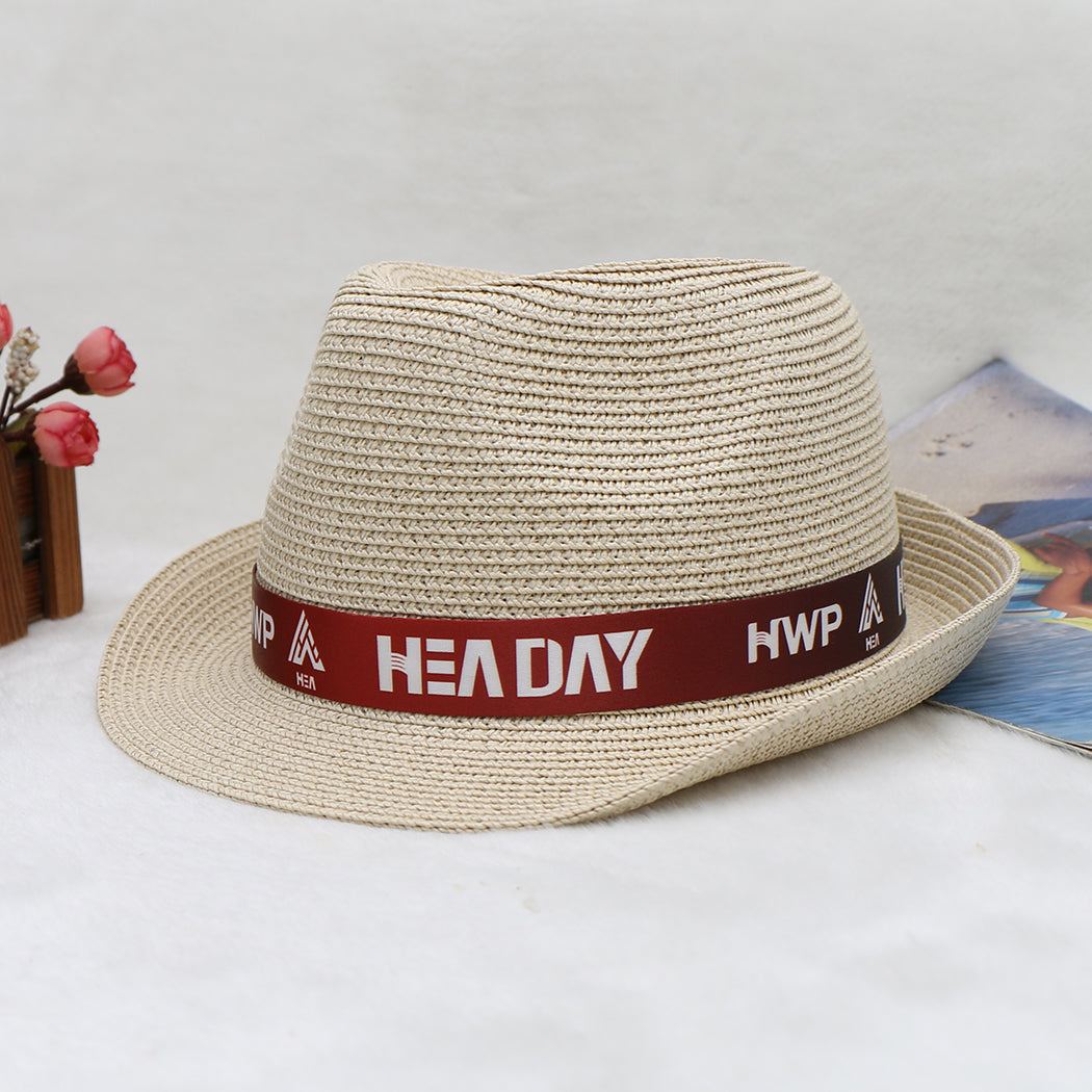 Parent-child hat kids new Paper straw hat sunhat beach braid kids hat summer men's hat