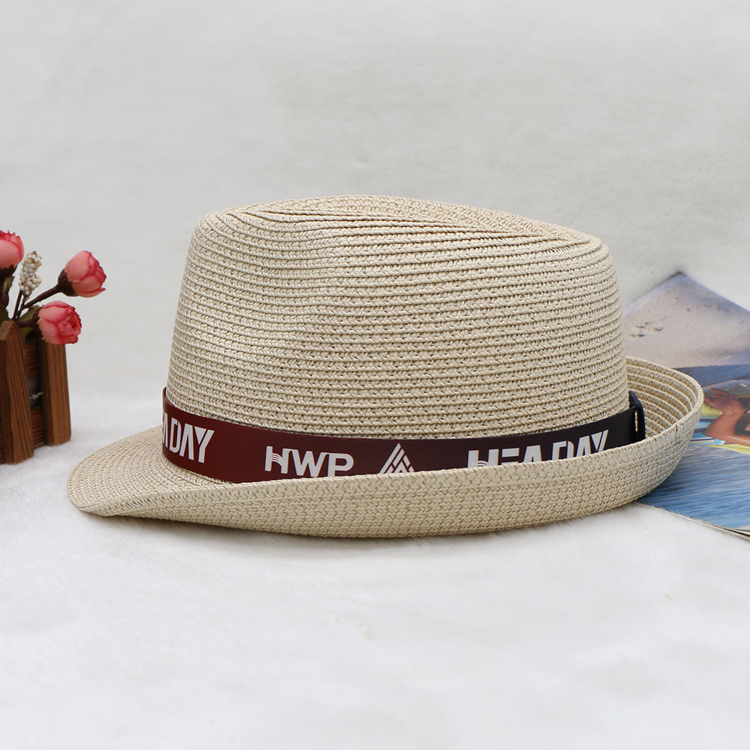 Parent-child hat kids new Paper straw hat sunhat beach braid kids hat summer men's hat