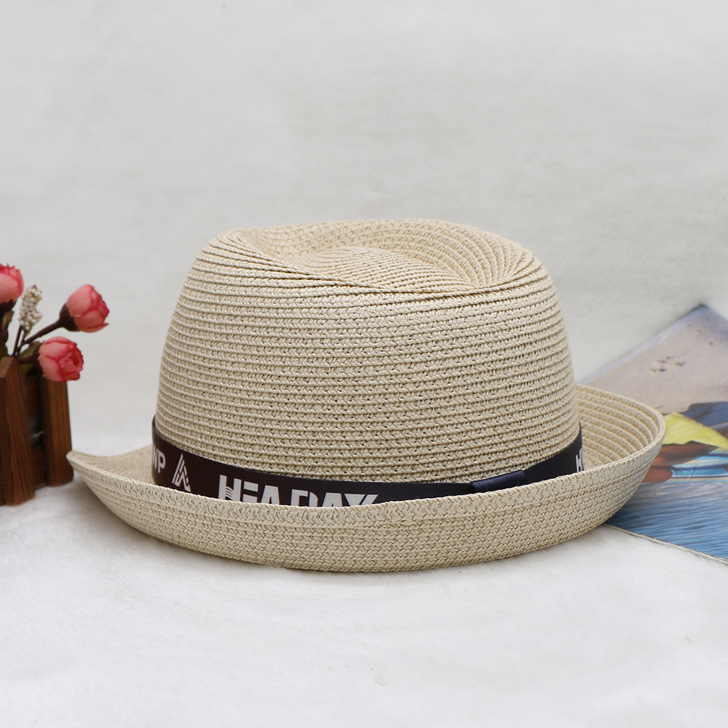 Parent-child hat kids new Paper straw hat sunhat beach braid kids hat summer men's hat