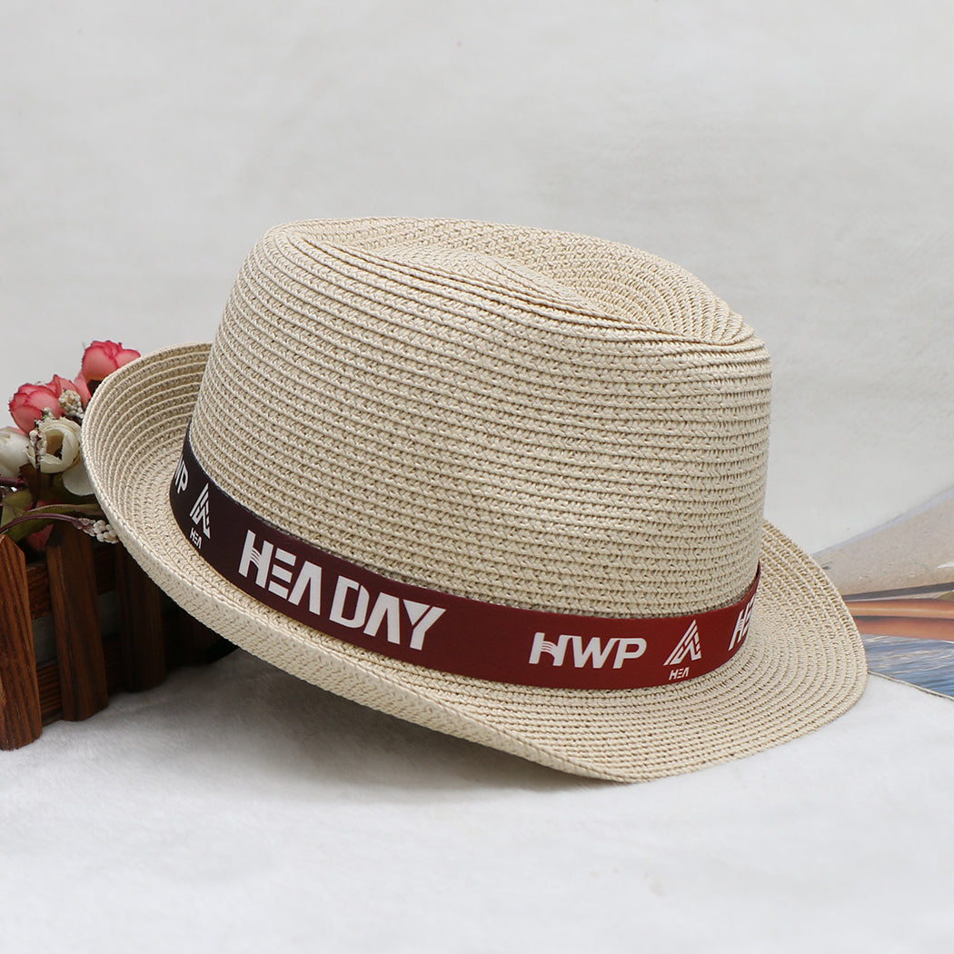 Parent-child hat kids new Paper straw hat sunhat beach braid kids hat summer men's hat