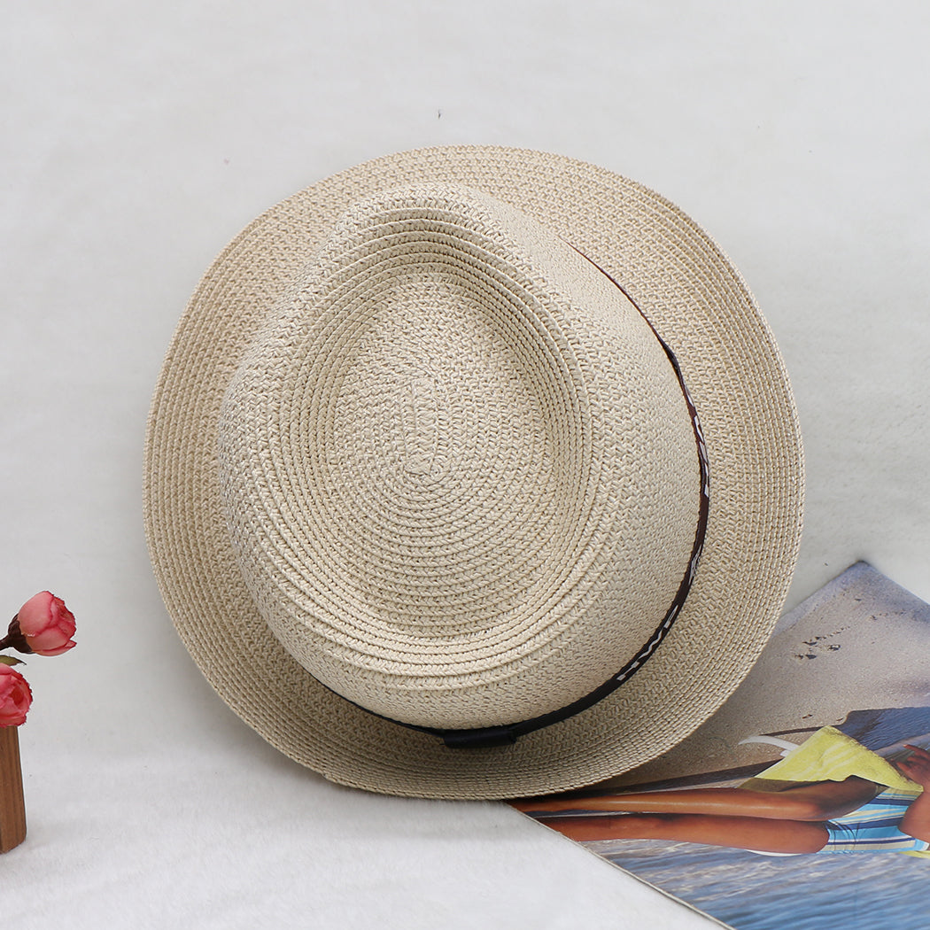 Parent-child hat kids new Paper straw hat sunhat beach braid kids hat summer men's hat