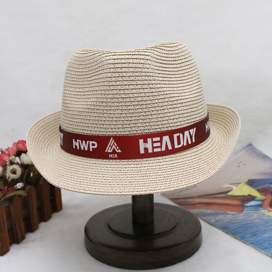 Parent-child hat kids new Paper straw hat sunhat beach braid kids hat summer men's hat