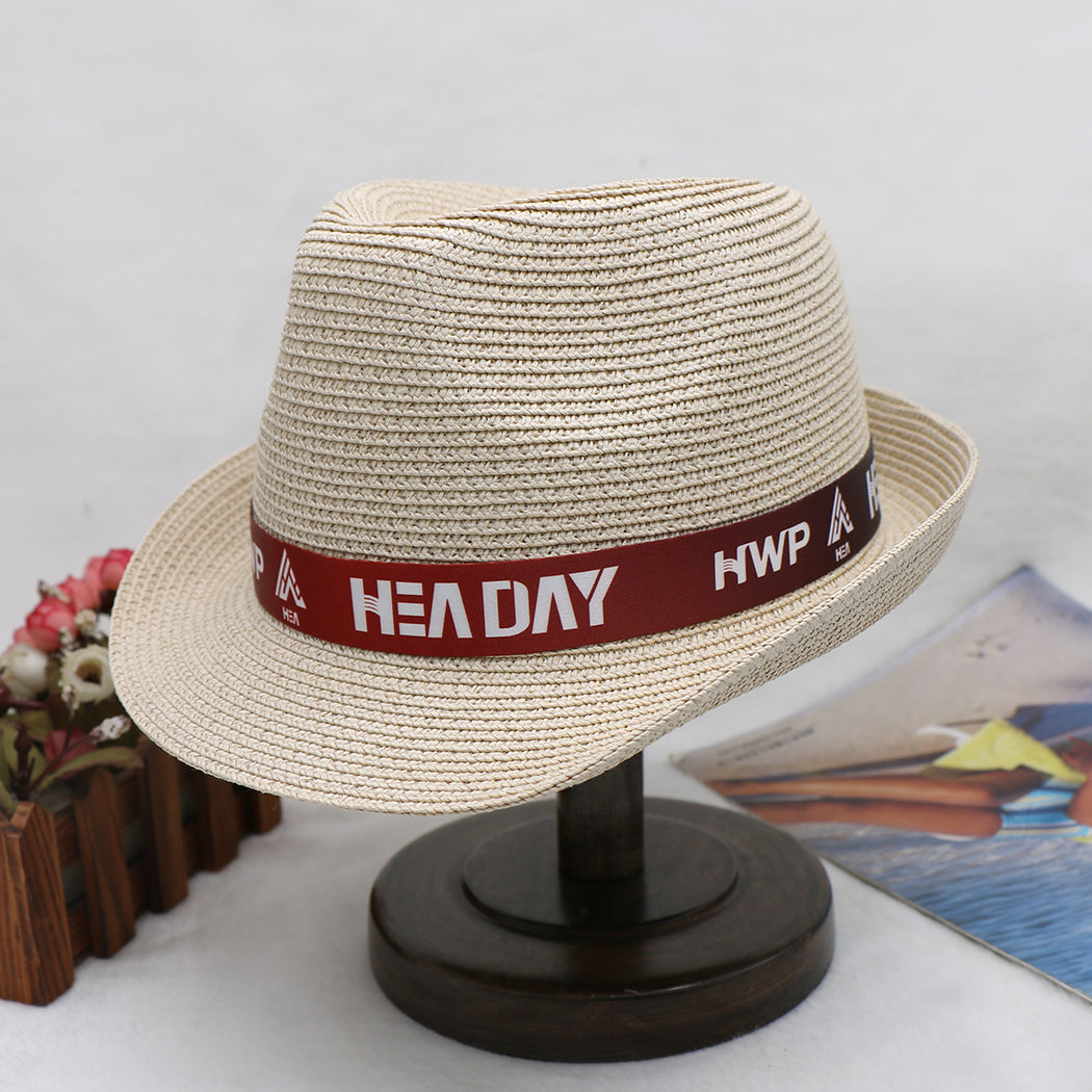 Parent-child hat kids new Paper straw hat sunhat beach braid kids hat summer men's hat